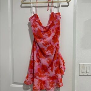 Princess Polly Pink and Orange Floral Dress